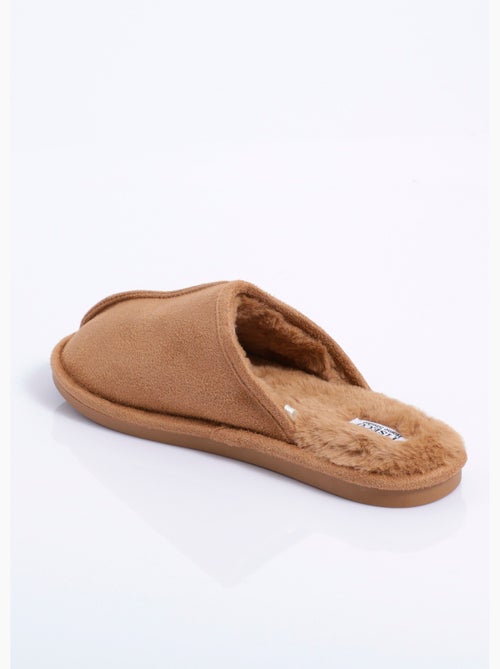 Pantuflas mule de ante cálidas y forradas - AFIBEL - Kiabi