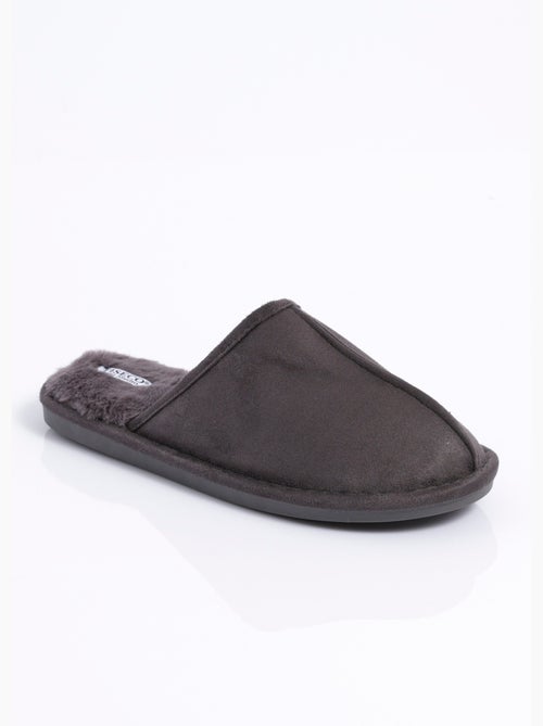 Pantuflas mule de ante cálidas y forradas - AFIBEL - Kiabi