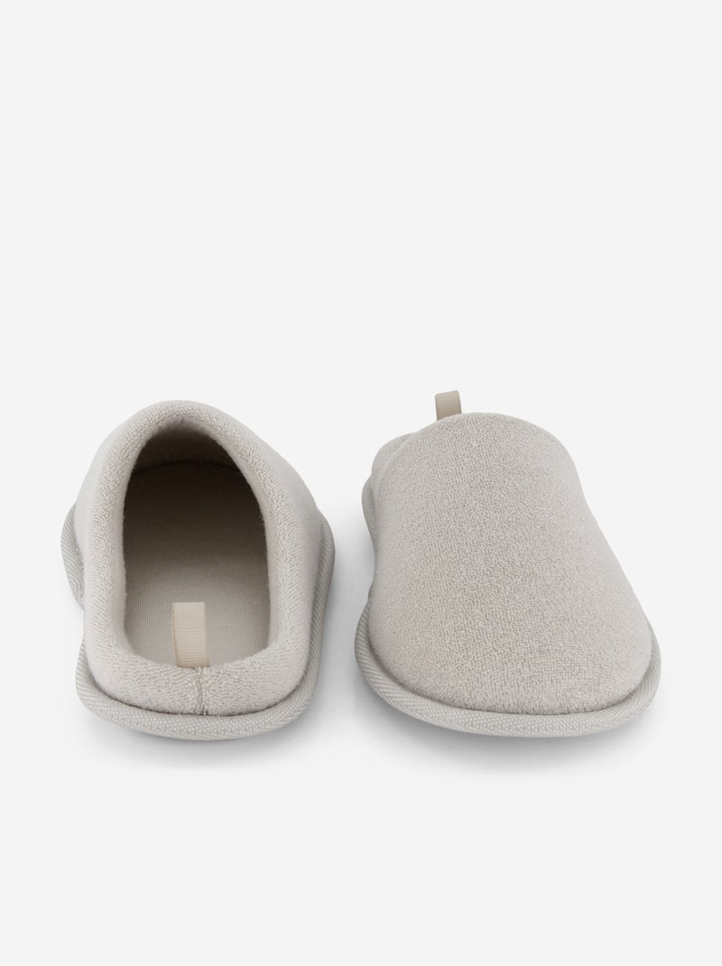 Pantuflas mules lisas BEIGE - Kiabi