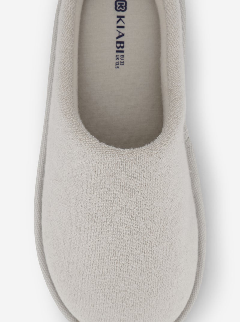 Pantuflas mules lisas BEIGE - Kiabi