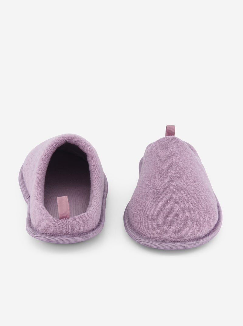 Pantuflas mules lisas Purpura - Kiabi