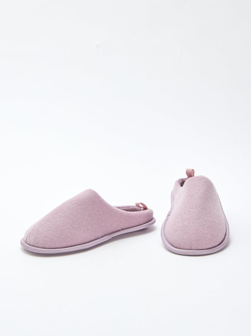 Pantuflas mules lisas Purpura - Kiabi