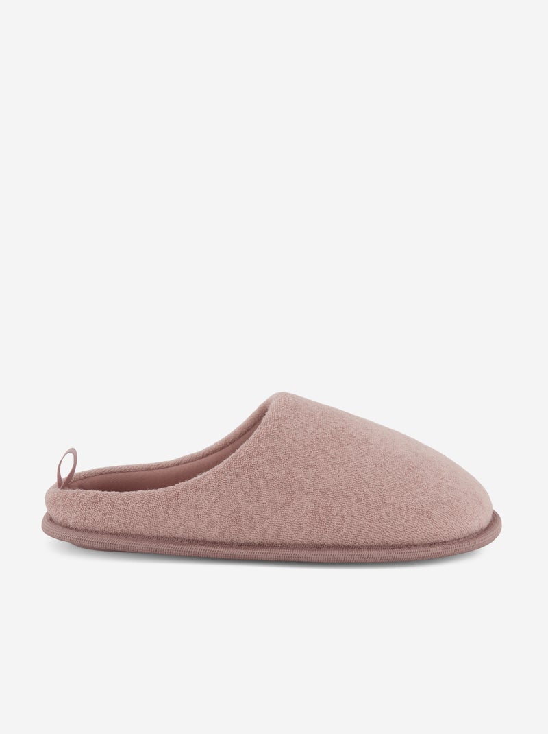 Pantuflas mules lisas Rosa - Kiabi