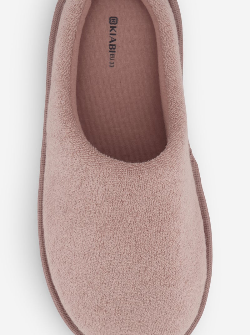 Pantuflas mules lisas Rosa - Kiabi