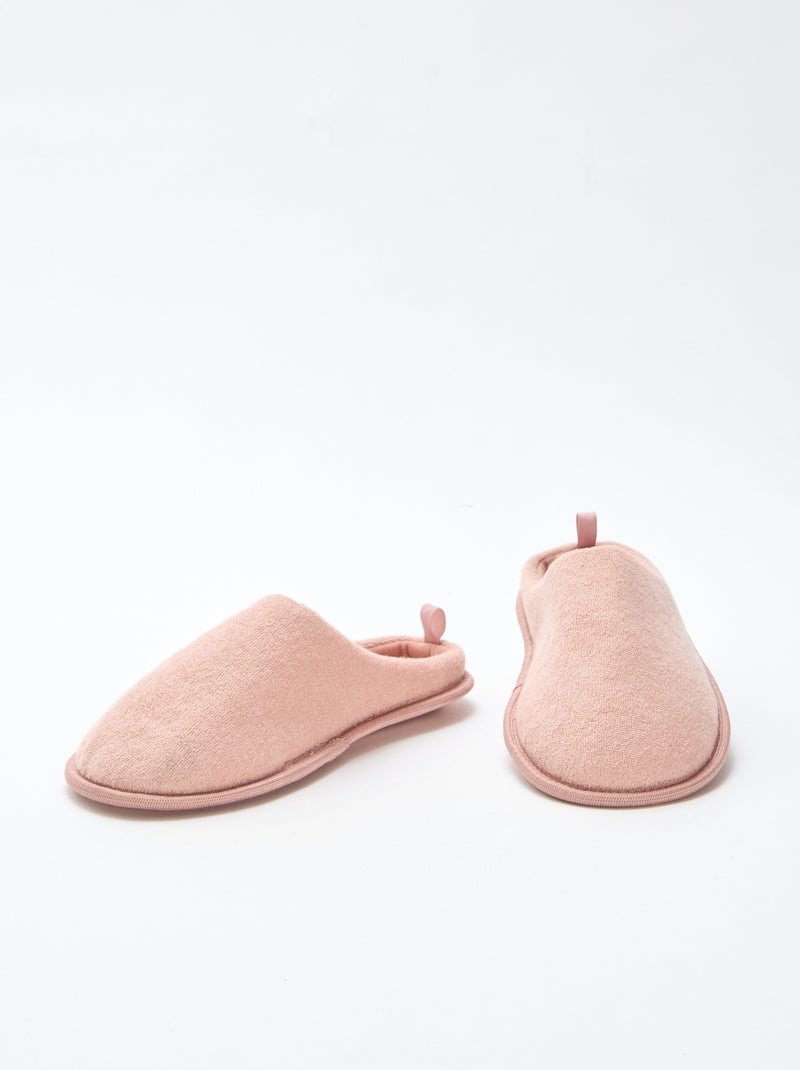 Pantuflas mules lisas Rosa - Kiabi