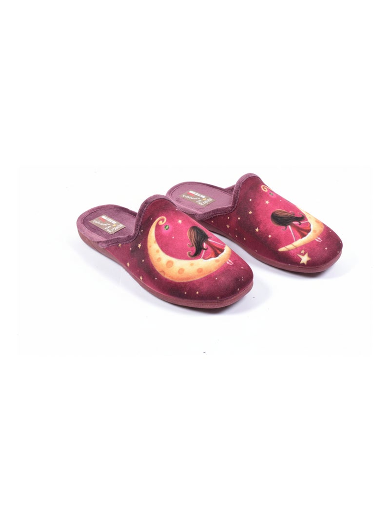 Pantuflas Mules mujer PHOTOPRINT Burdeos - Kiabi