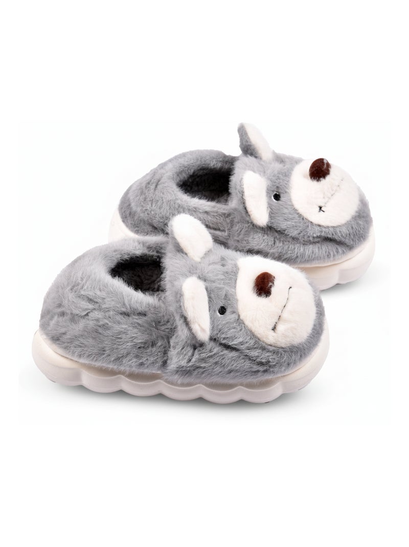 Pantuflas Niño Animales 3D Ultra Suaves MD9758 Gris - Kiabi