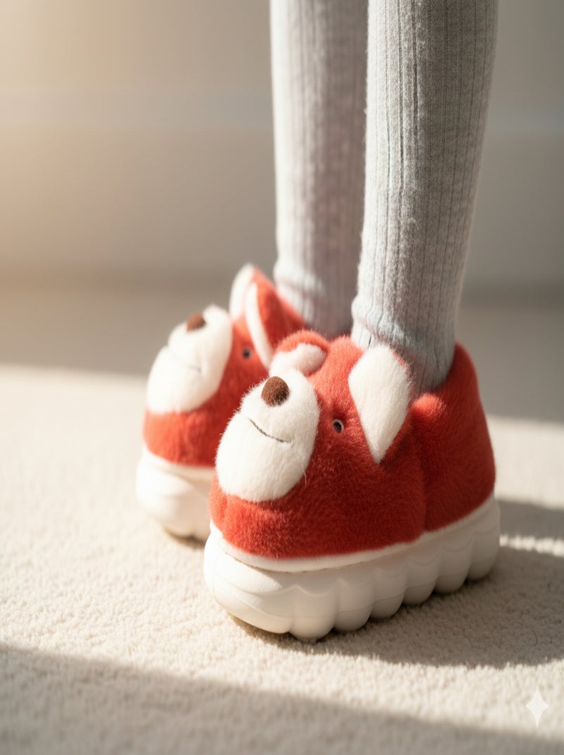 Pantuflas Niño Animales 3D Ultra Suaves MD9758 Rojo - Kiabi