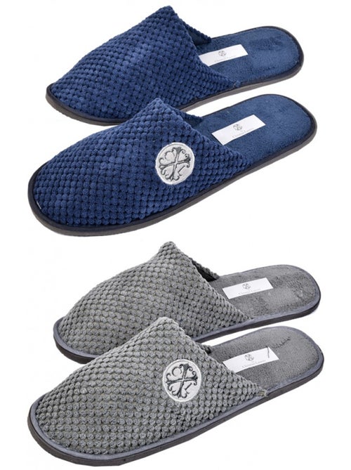 Pantuflas para hombre CXL BY LACROIX Confort y Calidad Superior Pack de 2 - Kiabi