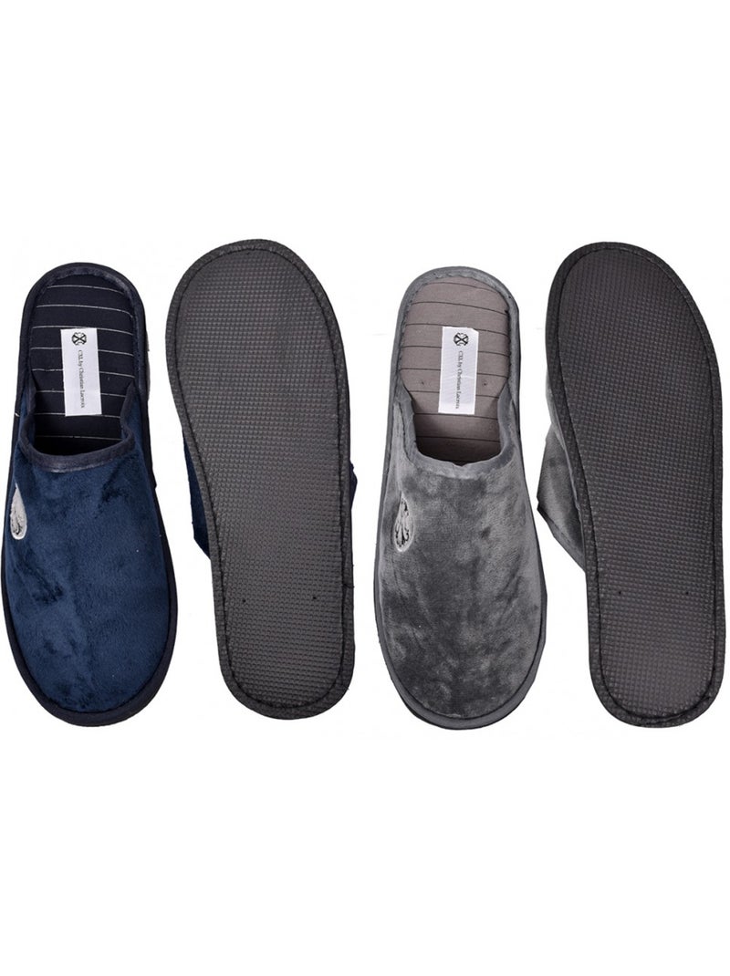 Pantuflas para hombre CXL BY LACROIX Confort y Calidad Superior Pack de 2 Multicolor - Kiabi