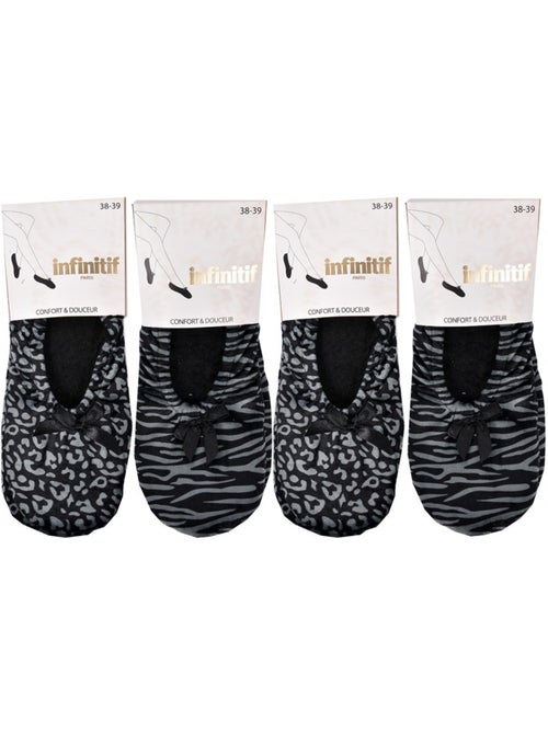 Pantuflas para Mujer INFINITIF Confort Pack de 4 - Kiabi