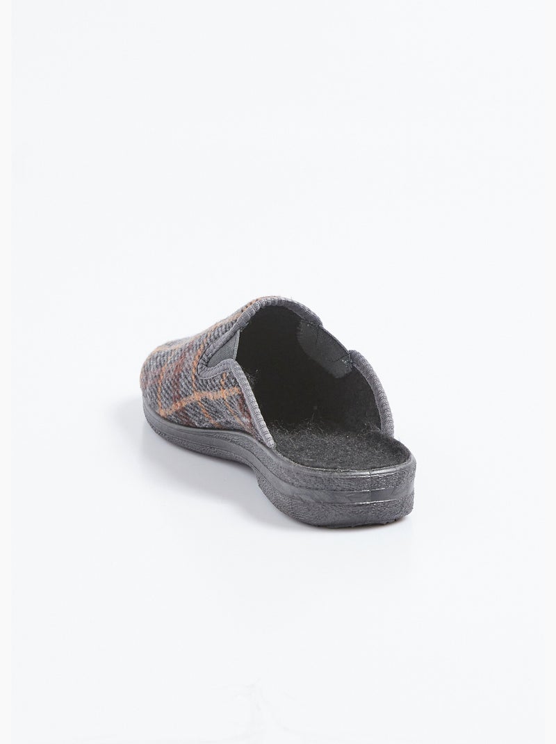 Pantuflas tipo mule con ancho cómodo y elástico - Afibel Gris - Kiabi