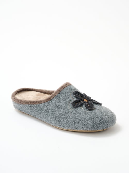 Pantuflas tipo mule con cuña ancha y confort - Afibel - Kiabi