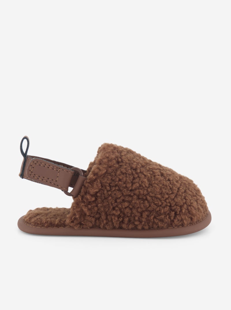 Pantuflas tipo mule con tiras de sujeción Marron - Kiabi