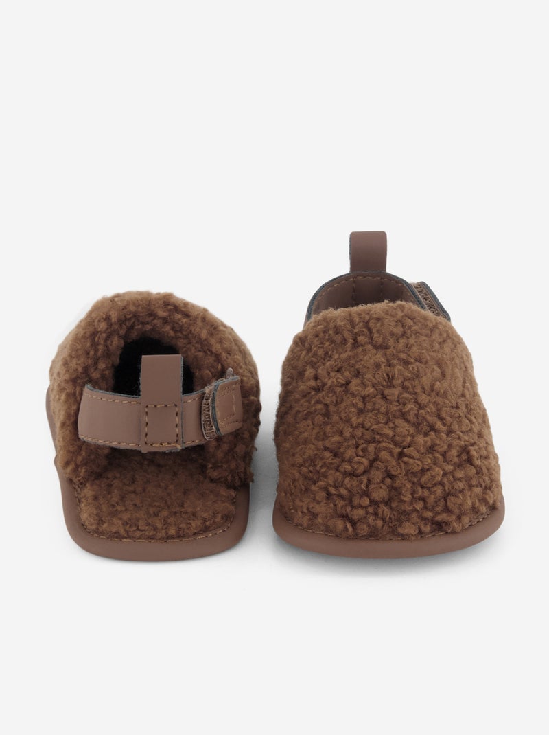 Pantuflas tipo mule con tiras de sujeción Marron - Kiabi