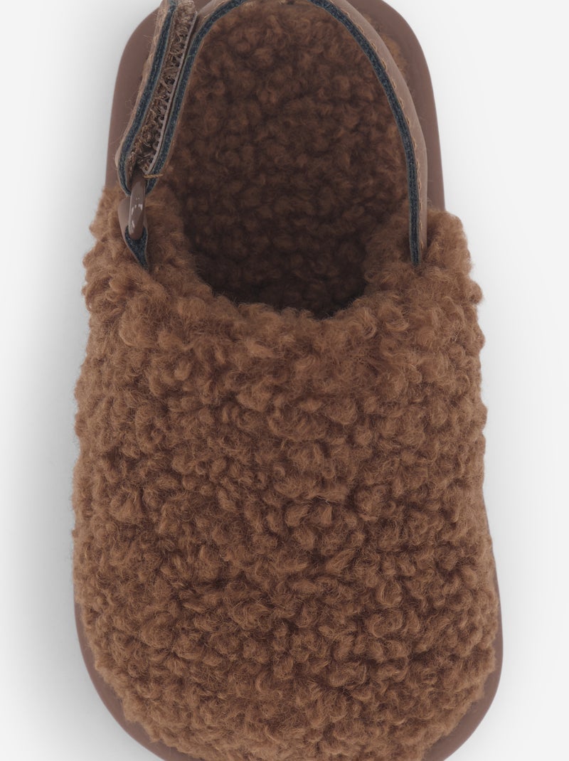 Pantuflas tipo mule con tiras de sujeción Marron - Kiabi