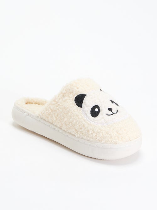 Pantuflas tipo mule de punto rizado - Kiabi Pantuflas tipo mule de punto rizado - Kiabi