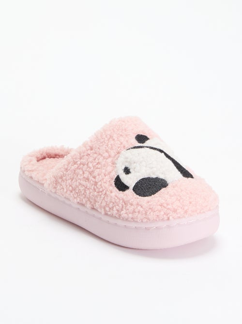 Pantuflas tipo mule de punto rizado - Kiabi Pantuflas tipo mule de punto rizado - Kiabi