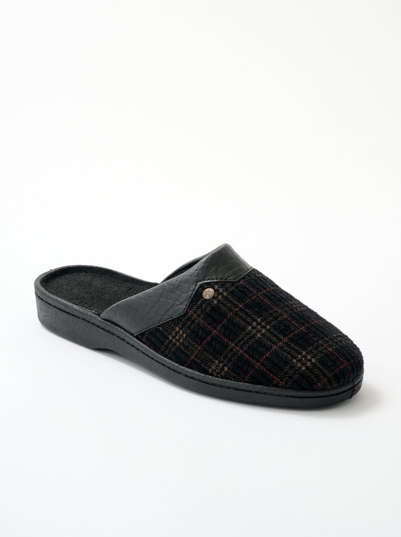 Pantuflas tipo mule de terciopelo con ancho cómodo - Afibel Multicolor - Kiabi