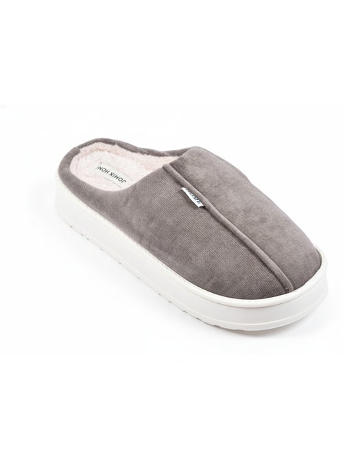 Pantuflas tipo mule hombre terciopelo acanalado MU10121 - Kiabi