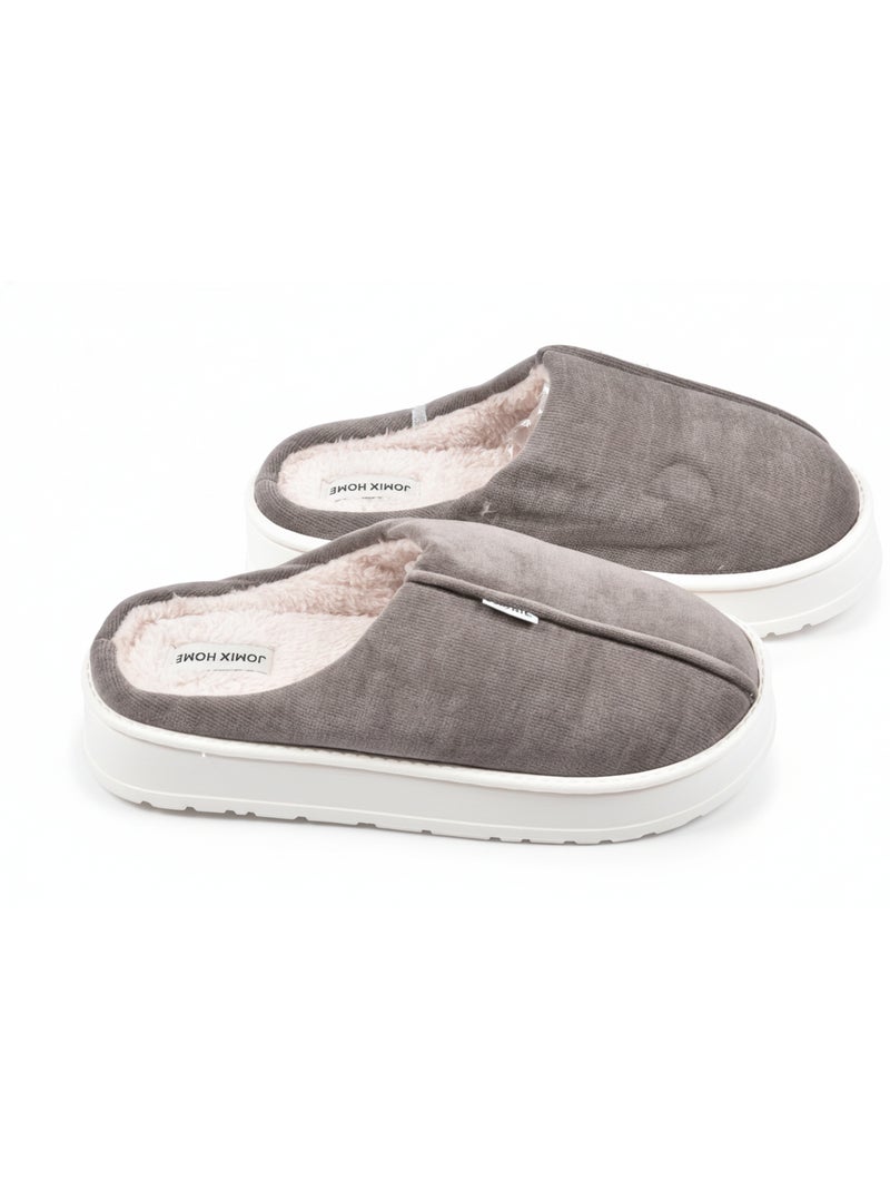 Pantuflas tipo mule hombre terciopelo acanalado MU10121 Marrón - Kiabi