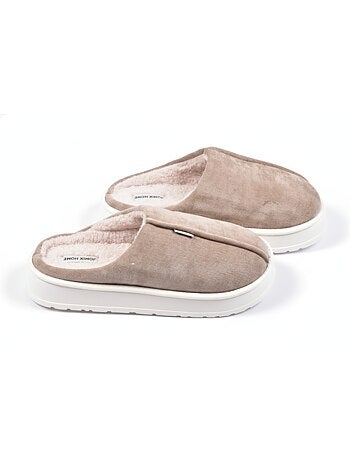 Pantuflas tipo mule hombre terciopelo acanalado MU10121