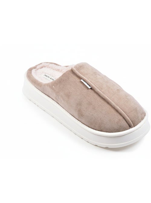 Pantuflas tipo mule hombre terciopelo acanalado MU10121 - Kiabi