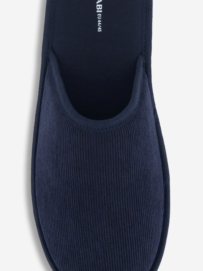 Pantuflas tipo mule lisas Azul - Kiabi
