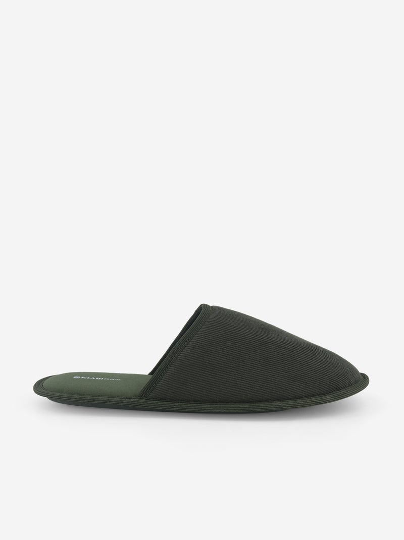Pantuflas tipo mule lisas Kaki - Kiabi