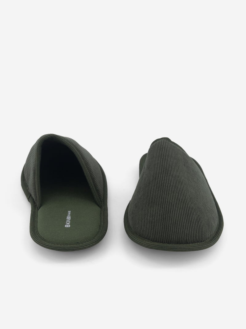 Pantuflas tipo mule lisas Kaki - Kiabi