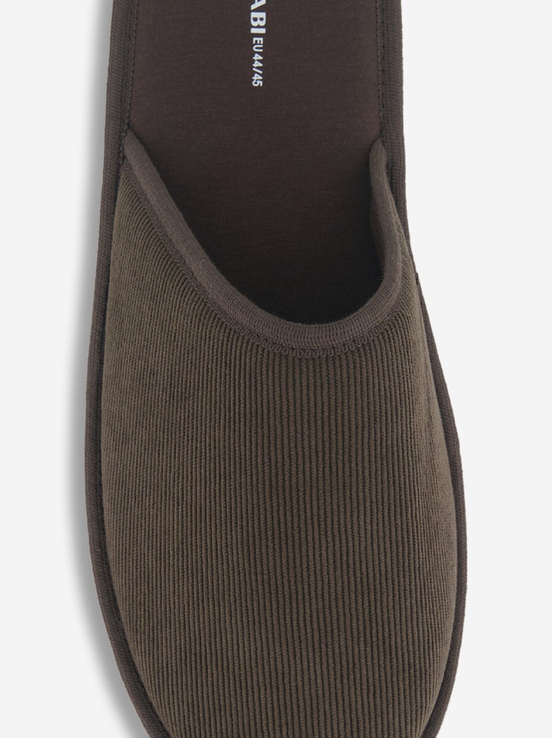 Pantuflas tipo mule lisas Marron - Kiabi