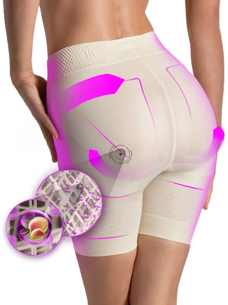 Panty push-up con efecto reductor y moldeador Beige - Kiabi