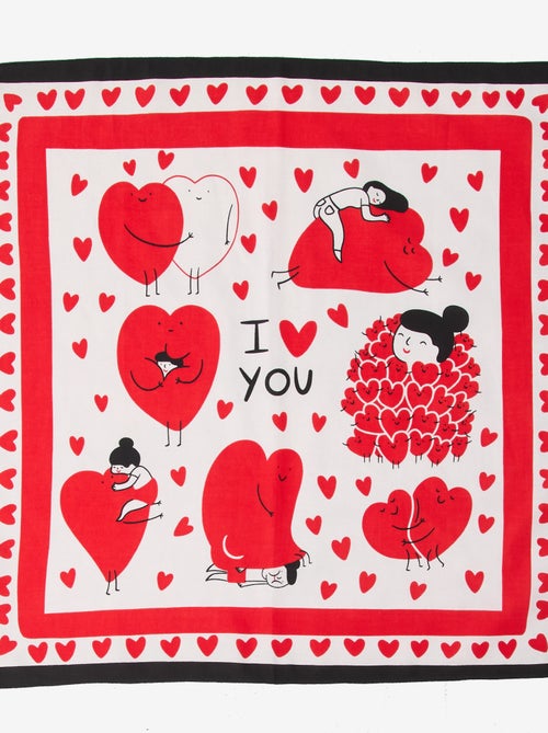 Pañuelo (65x65 cm) 'Agathe Sorlet x Kiabi' - San Valentín - Kiabi