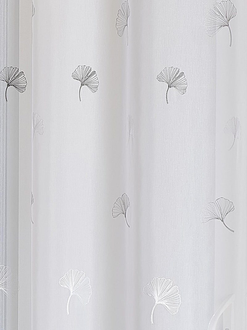 Pañuelo bordado con hojas de gingko Gris claro - Kiabi