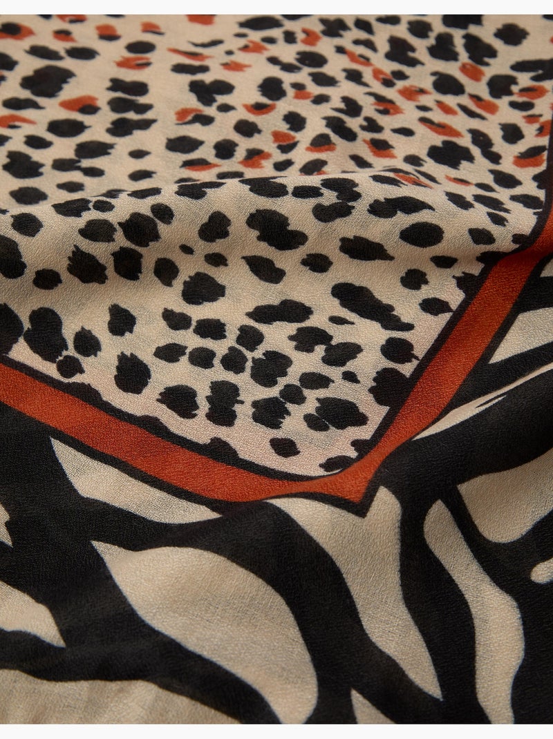 Pañuelo con estampado animal, mo fashion Blanco - Kiabi