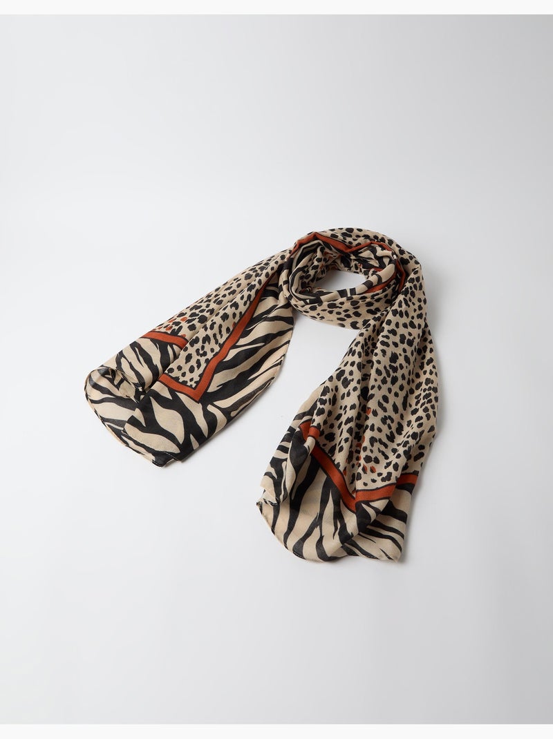 Pañuelo con estampado animal, mo fashion Blanco - Kiabi