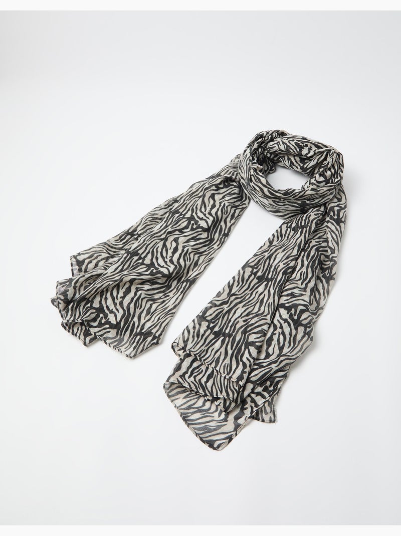 Pañuelo con estampado animal, MO Fashion Negro - Kiabi