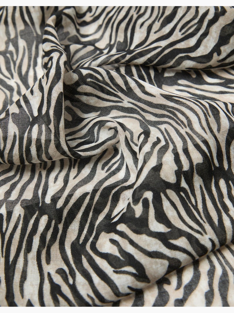 Pañuelo con estampado animal, MO Fashion Negro - Kiabi