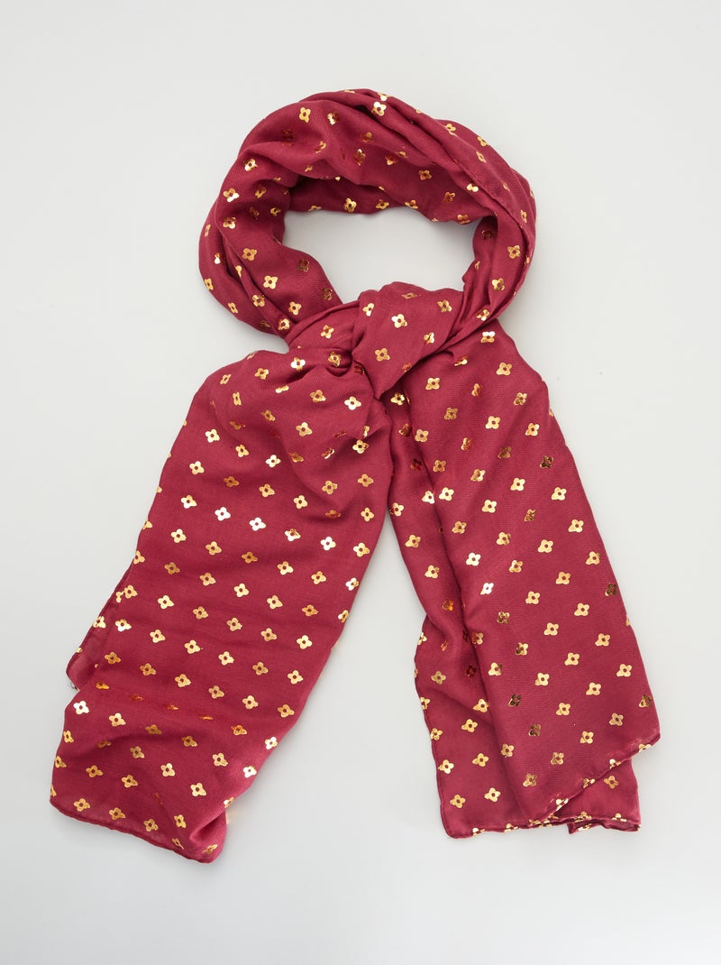 Pañuelo con estampado dorado BEIGE - Kiabi