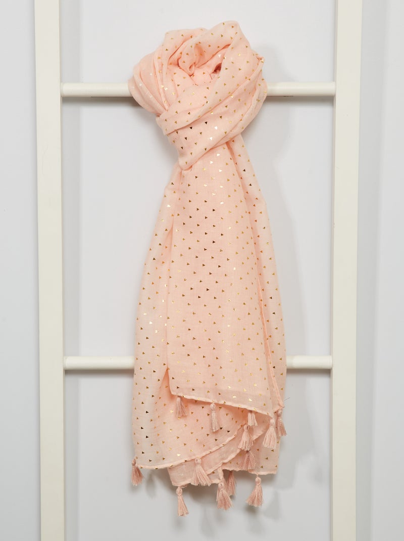 Pañuelo con estampado dorado ROSA - Kiabi