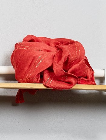 Pañuelo con hilos dorados y borlas - Kiabi