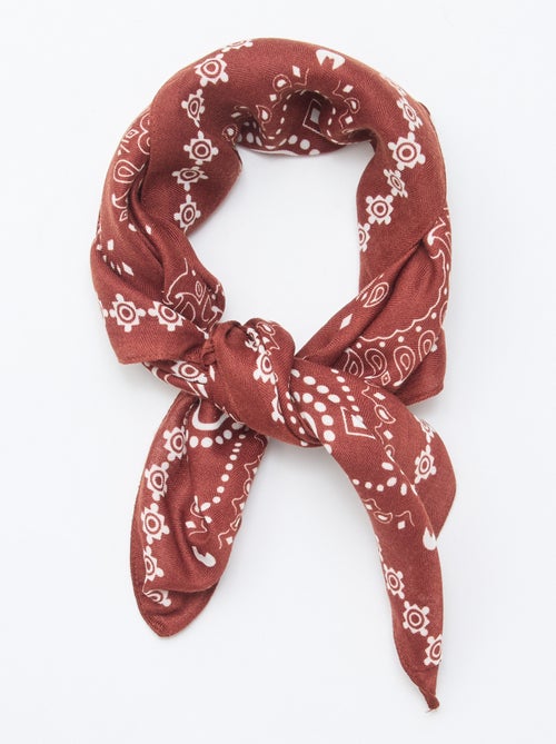 Pañuelo con motivos - 70 x 70 cm - Kiabi Pañuelo con motivos - 70 x 70 cm - Kiabi