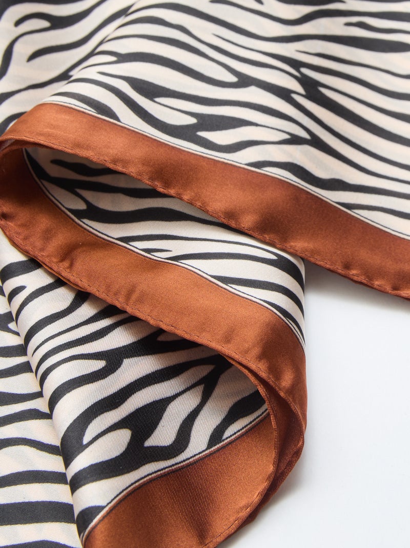 Pañuelo con motivos Marron - Kiabi
