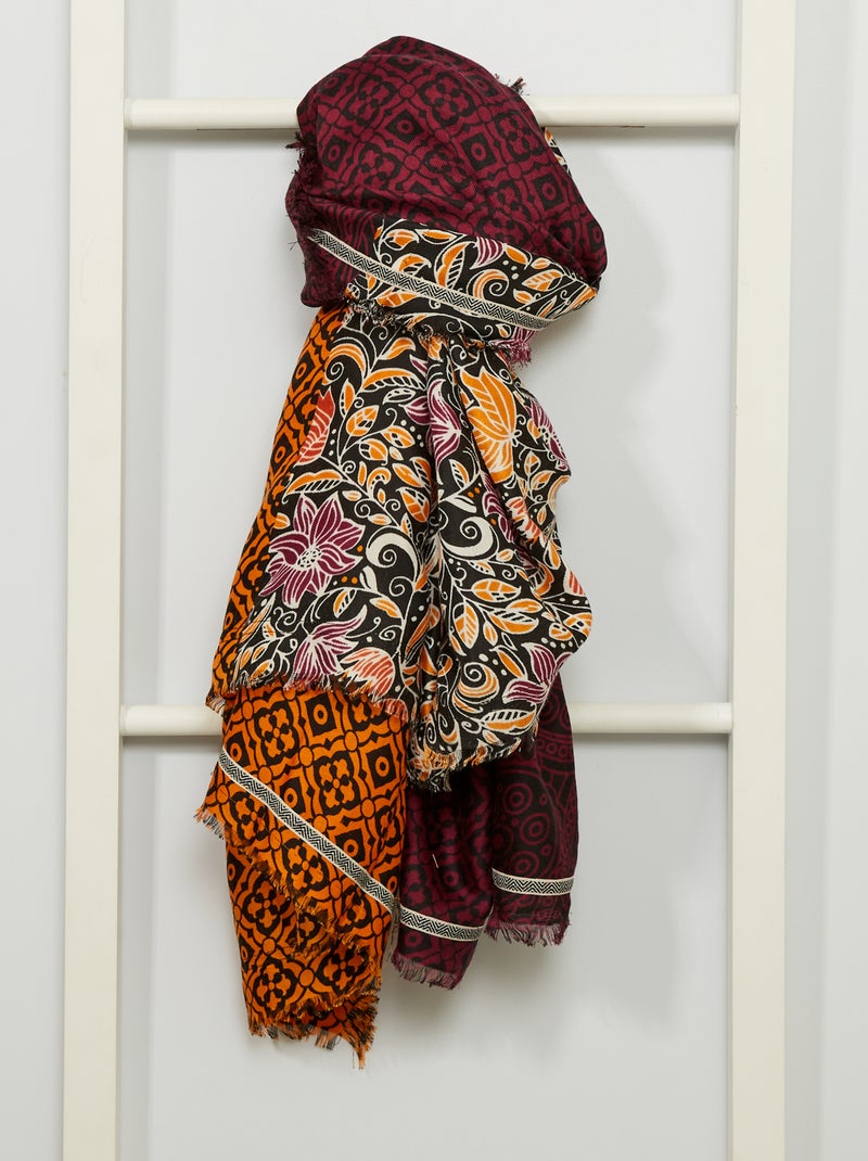 Pañuelo con motivos NARANJA - Kiabi
