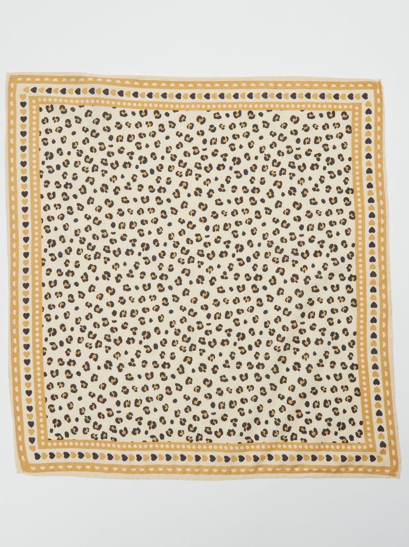 Pañuelo cuadrado con estampado BEIGE - Kiabi