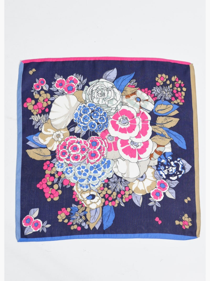 Pañuelo cuadrado con motivo floral de camelia - AFIBEL Azul Rosa - Kiabi