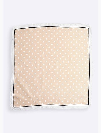 Pañuelo cuadrado de lunares, en satén - AFIBEL