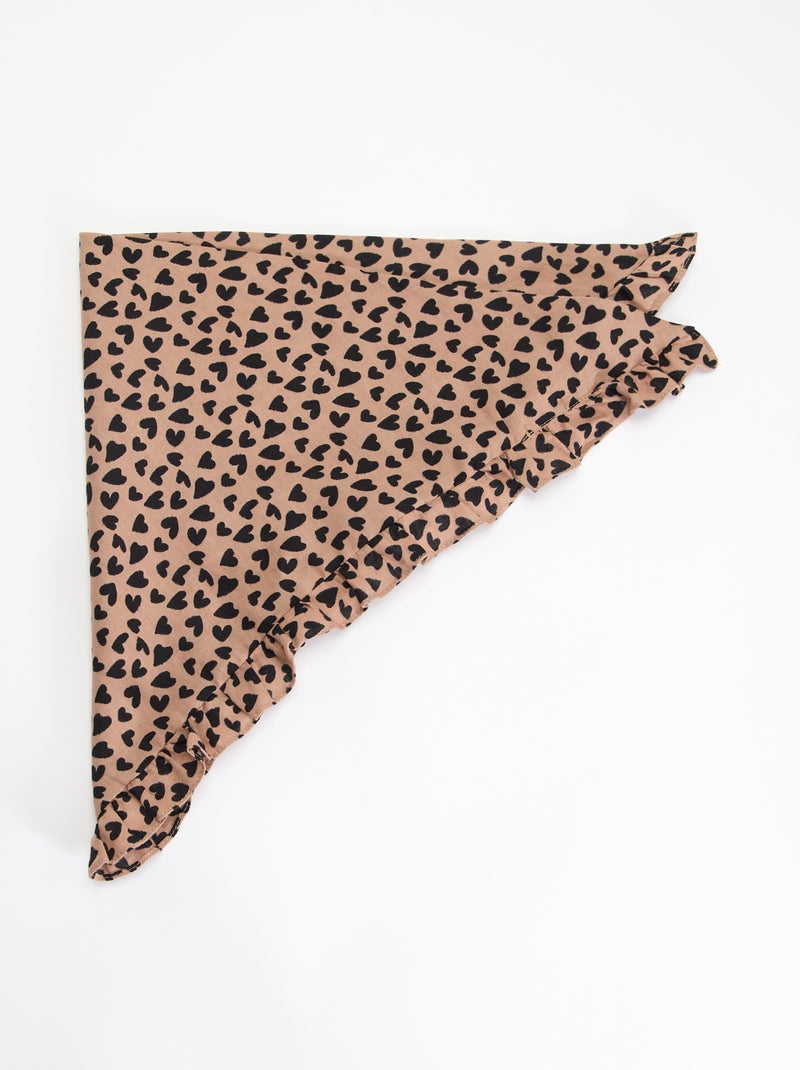 Pañuelo cuadrado estampado Beige - Kiabi