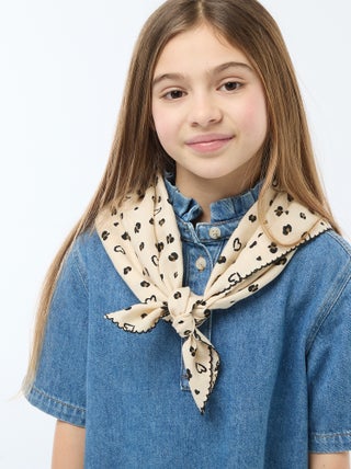 Pañuelo cuadrado estampado