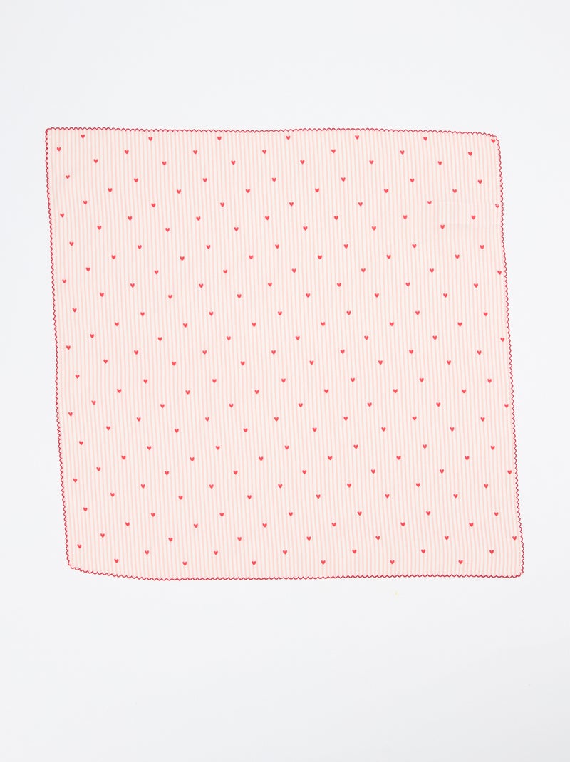 Pañuelo cuadrado estampado Rosa - Kiabi